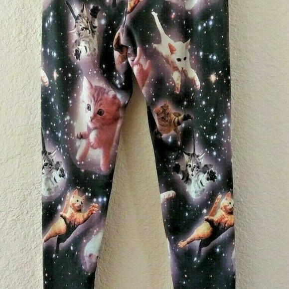 Freeze Pants - Freeze Leggings Cat Kitten Design Womens Size M